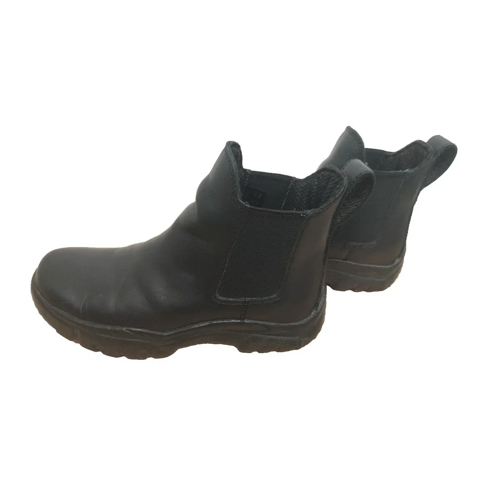 Roper Performance Men's Black 7.5 Leather Stretch Chelsea Chunky Ankle‎ Boots